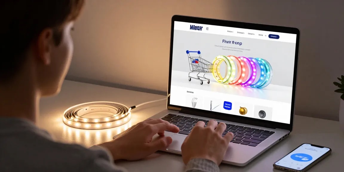 Banda led products showcased in an online shopping experience for best deals on LED lighting.
