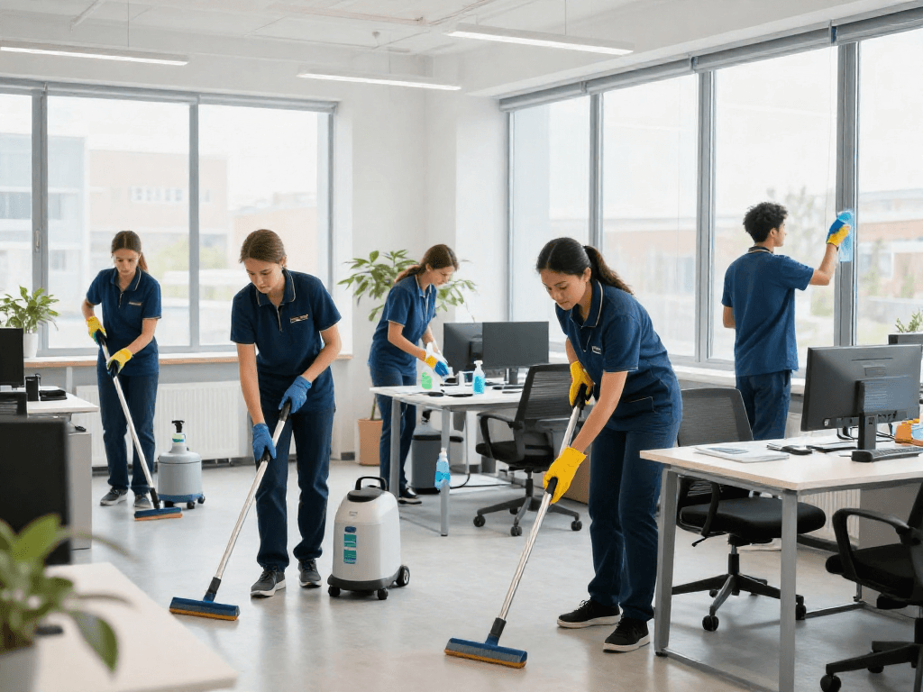 Büroreinigung Göttingen durch professionelles Reinigungsteam, das moderne Geräte verwendet, um Büros makellos zu halten.