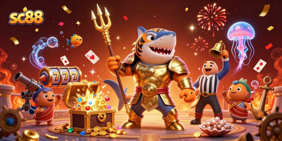 Experience the thrill of sc88 with slots and golden treasures in an underwater colosseum.