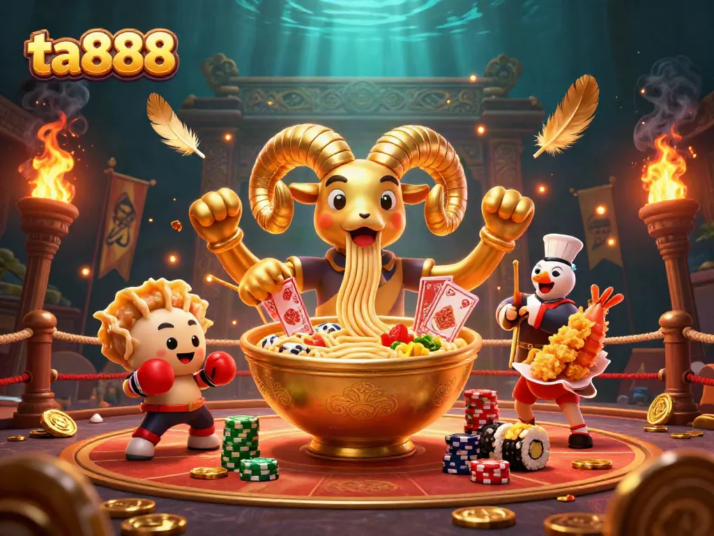 Experience thrilling actions at ta888 with cartoon characters in a vibrant casino setting showcasing excitement and fun.