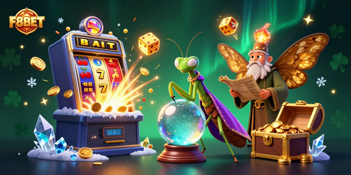 Spin to win big with F8BET at this vibrant casino-themed illustration, showcasing dynamic jackpots and immersive game elements.