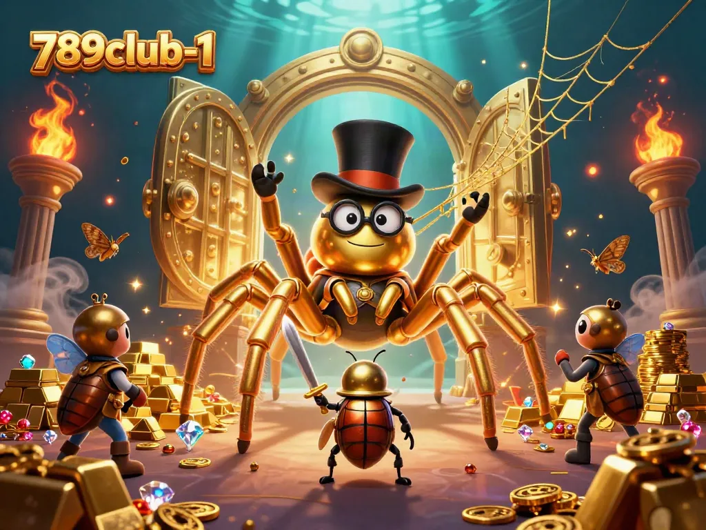 Engage in thrilling games at 789club-1 with a vibrant, cartoon-style casino illustration.