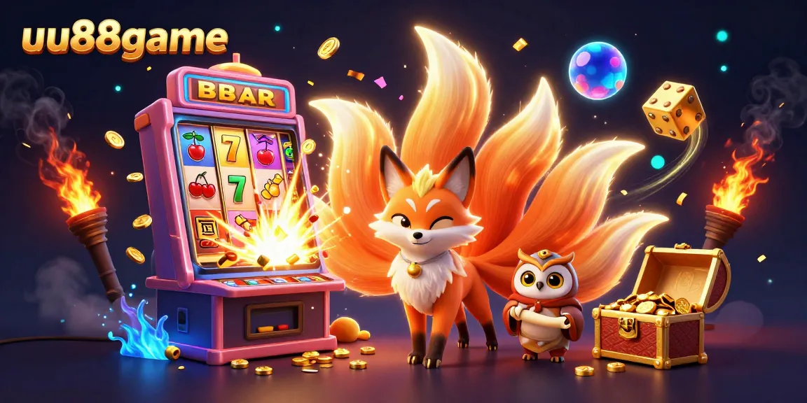 Experience thrilling gameplay at uu88game with a vibrant 3D casino scene bursting with excitement and winnings.