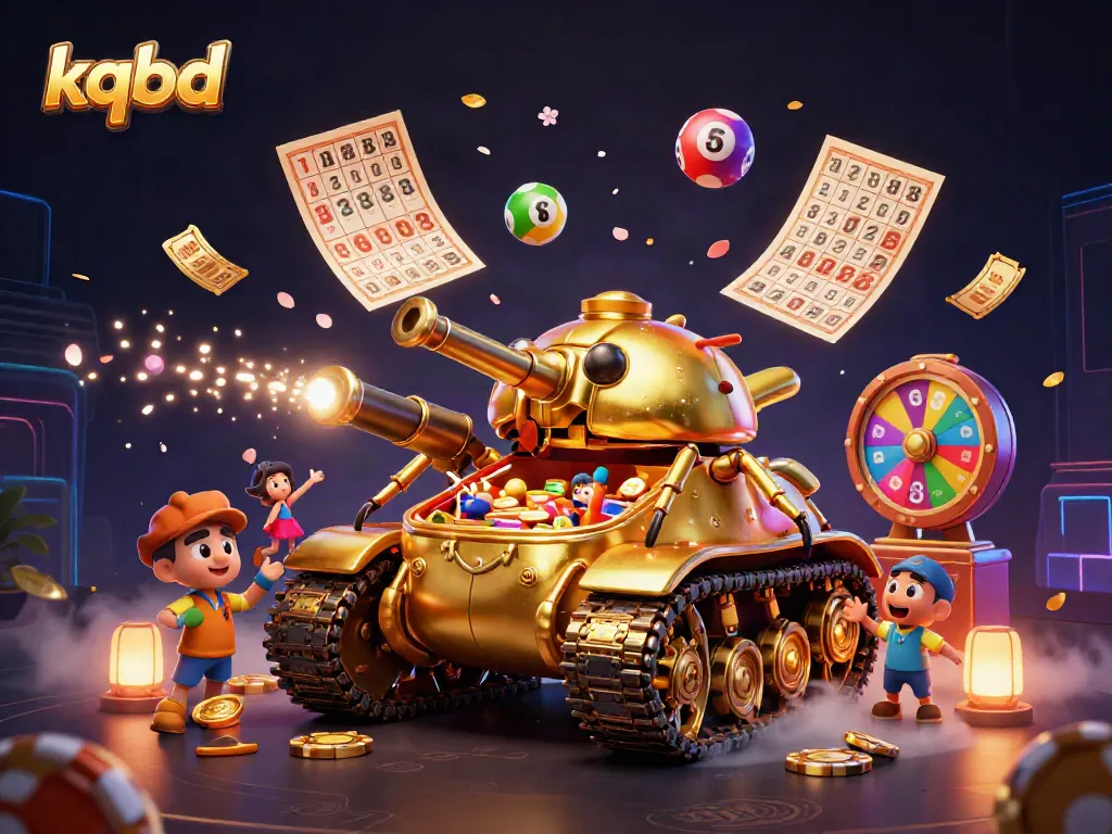 Engage with the exciting kqbd scene of a vibrant, dynamic casino adventure with lottery games and golden elements.