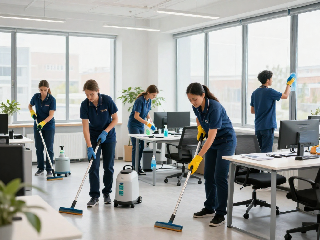 Büroreinigung Göttingen durch professionelles Reinigungsteam, das moderne Geräte verwendet, um Büros makellos zu halten.