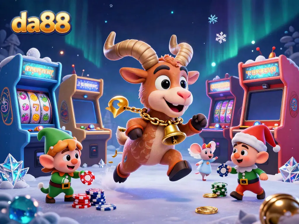 Experience the excitement of da88 with cartoon characters in a vibrant casino, stealing poker chips.