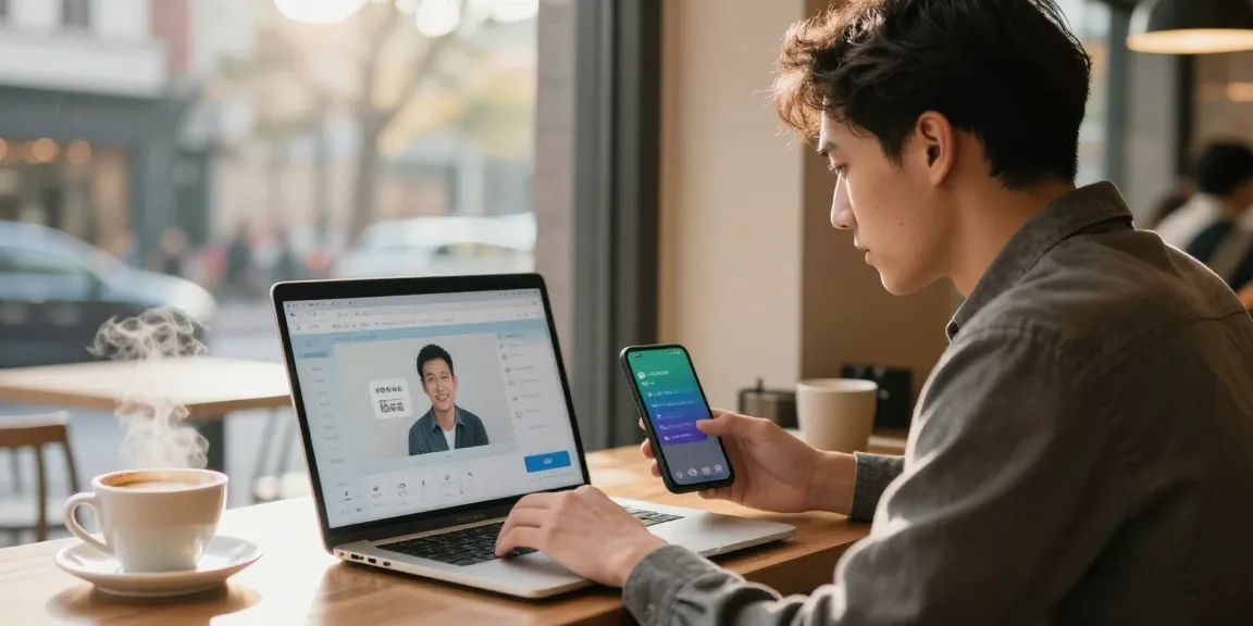 Setting up Telegram Chinese in a tech-savvy cafe environment, focused on user experience and engagement.