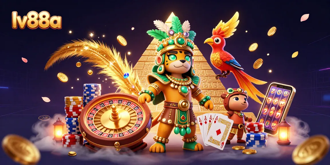 Experience the thrill of lv88a with vibrant treasures and gaming excitement in a captivating 3D scene.