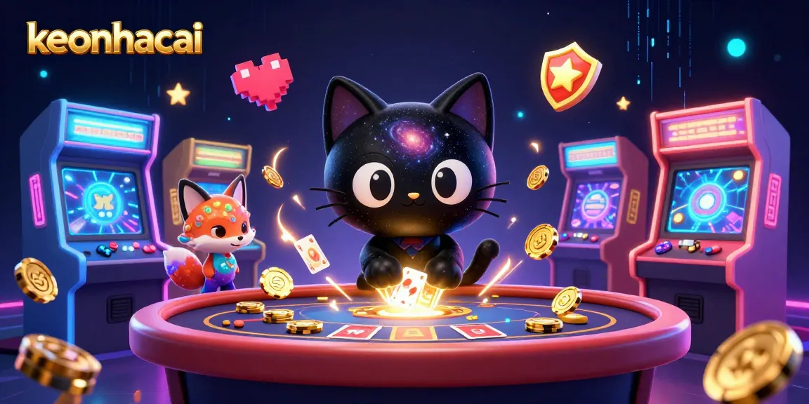 Enjoying winning moments at keonhacai, the cosmic casino with fun animated characters.
