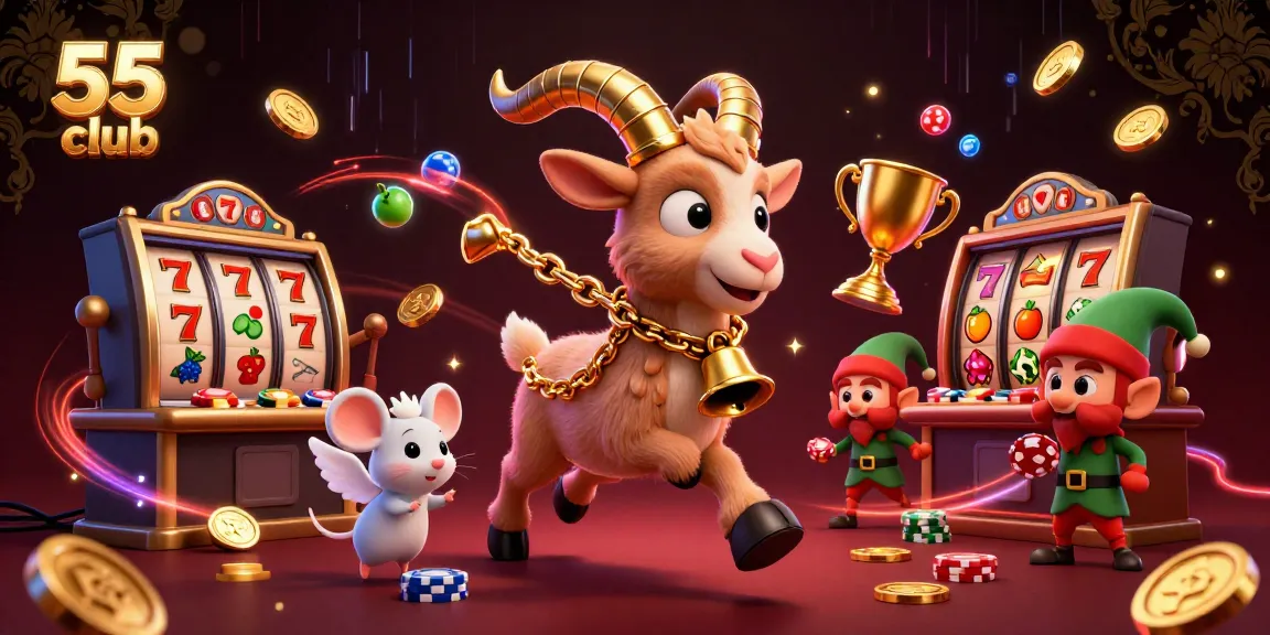 Engage in thrilling gameplay at 55 club with festive casino chaos featuring Krampus and mischievous elves.