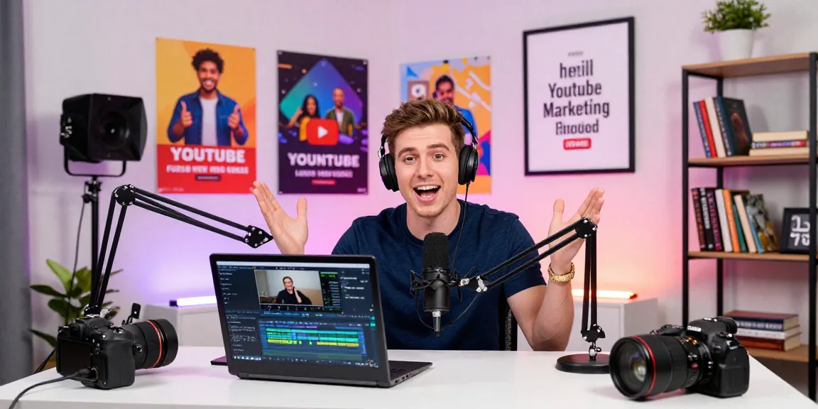 YouTube Abonnenten kaufen für eine erfolgreiche Content Creator Karriere im inspirierenden Studio.