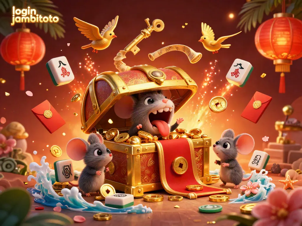 Enter the exciting world of gambling with the vibrant "login jambitoto" illustration embodying adventure and riches.