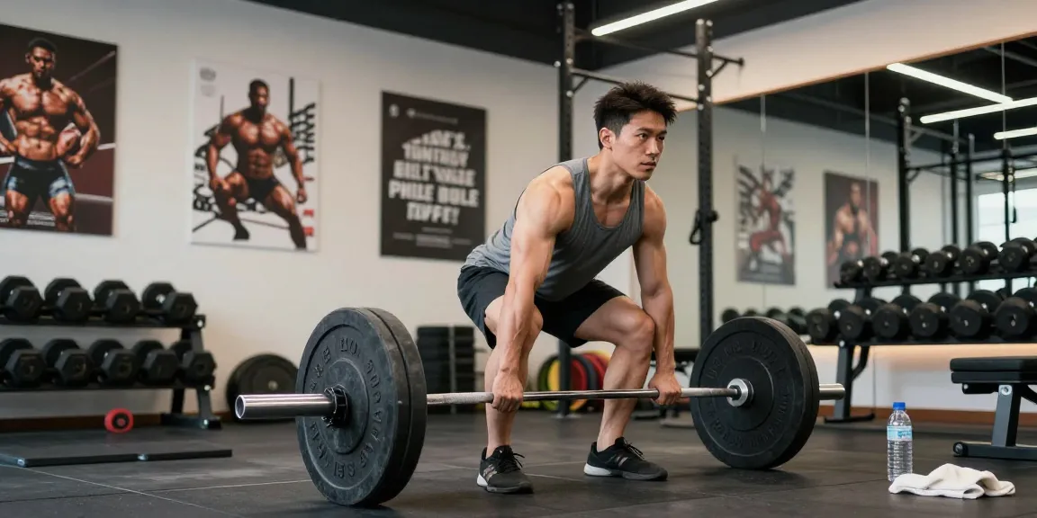 Anabolika Shop user performing a deadlift in a gym, showcasing muscle gain.