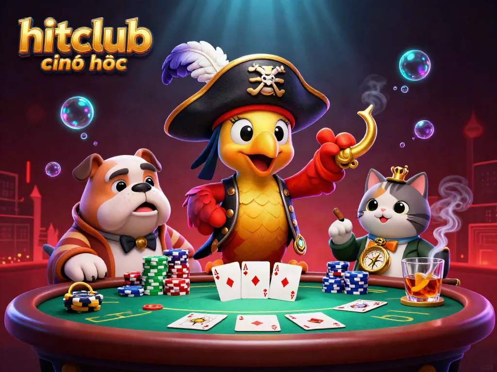 Engage with hitclub chính thức through this dynamic online casino scene filled with poker action.