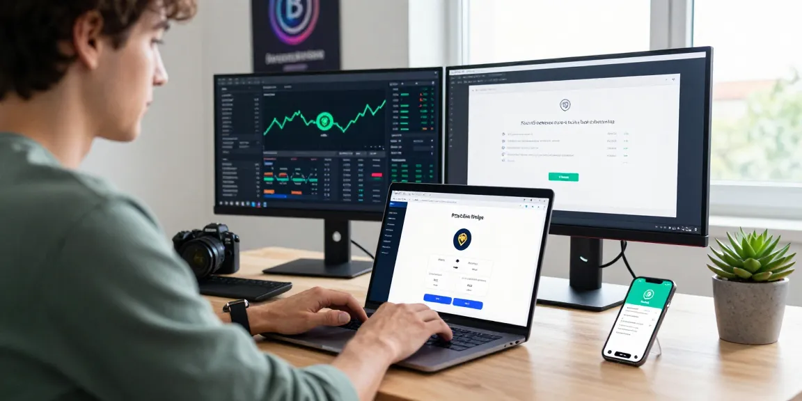 PulseChain Bridge interface on laptop showing ETH and PLS transactions in a modern workspace.
