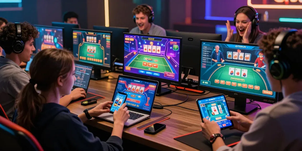 Players engaging with the app zowin in an exciting online gaming scene, showcasing vibrant graphics and enthusiastic interactions.