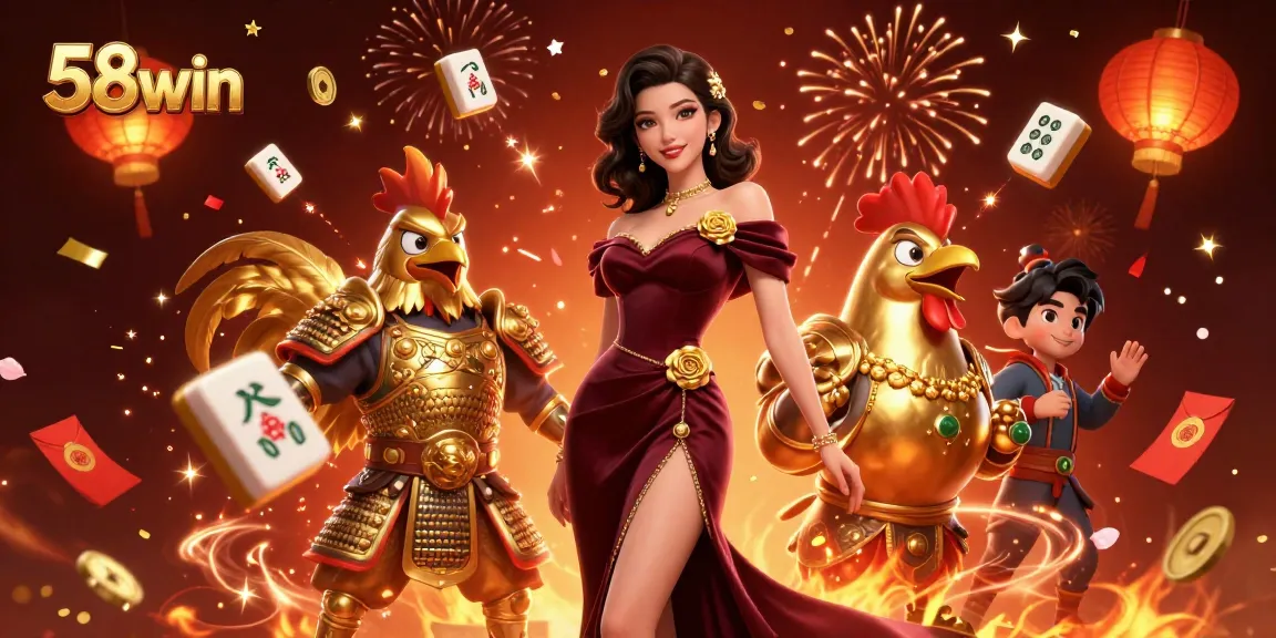 Engage with exciting games at 58win and enjoy optimal betting with the vibrant 3D casino scene.