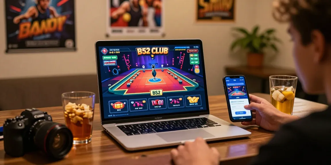 B52 live casino gaming scene with engaging graphics and a player.