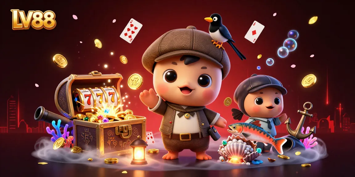 Experience the excitement of LV88 with vibrant slots, playful characters, and dazzling treasures.