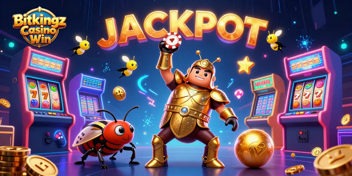 Spiele bei Bitkingz Casino Win und gewinne mit dem 3D Käfer im goldenen Gladiatoren-Rüstungsdesign!