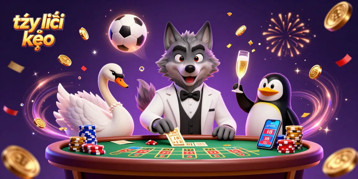 Experience exciting tỷ lệ kèo betting with a charismatic wolf, swan dealer, and penguin sommelier.