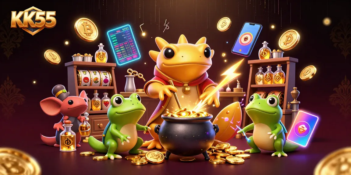 Experience thrilling game moments at KK55 with golden treasures and vibrant casino elements.