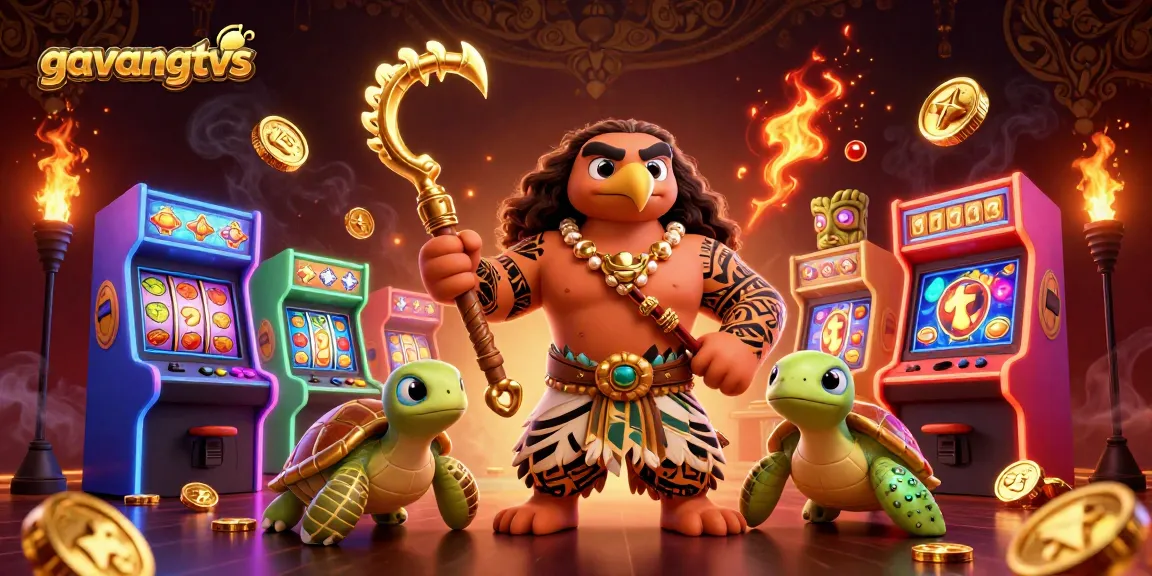 Spin slots and win with gavangtvs in a vibrant, dynamic 3D casino scene full of action.