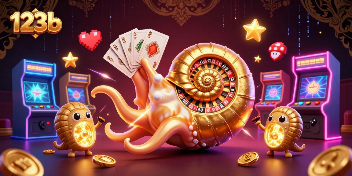 Experience the thrill of 123b with a vibrant illustration of a 3D casino scene, featuring unique game elements.