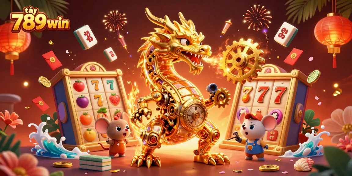 Experience excitement at tại 789win with a vibrant 3D casino illustration featuring dynamic game elements.