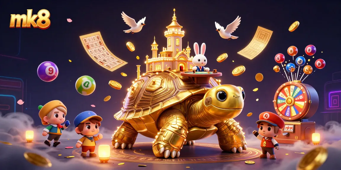 Experience the thrilling world of mk8 casino with vibrant lottery elements and golden prizes.