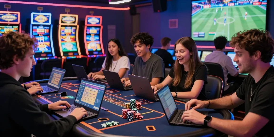 Exciting gaming atmosphere at bl555 online casino with vibrant slot machines and engaged players.