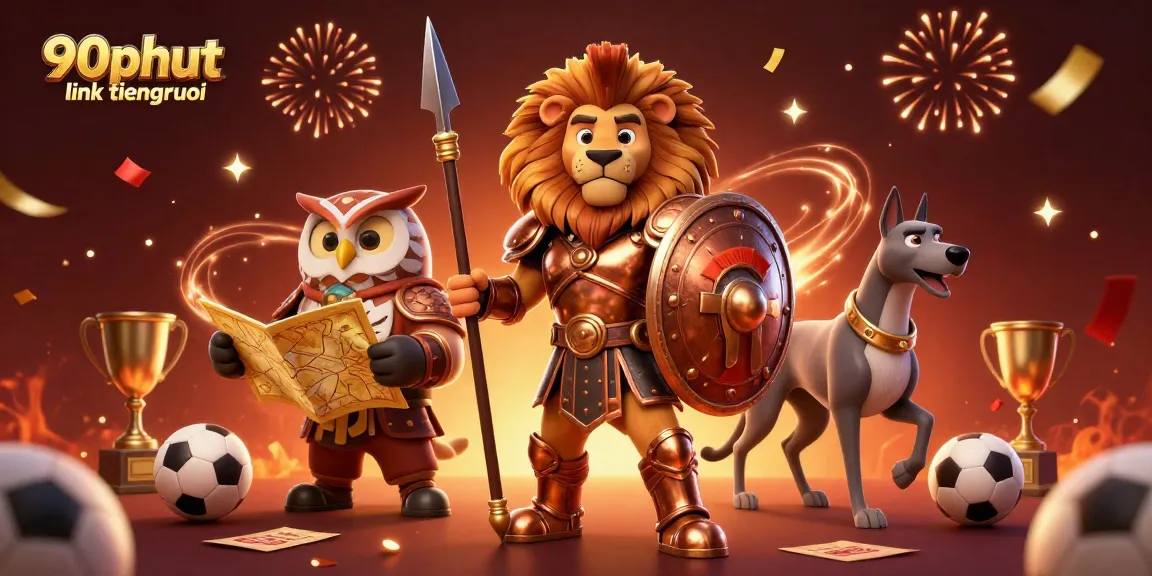 Engaging action featuring 90phut link tiengruoi in a vibrant sports betting scene with dynamic characters and exciting elements.