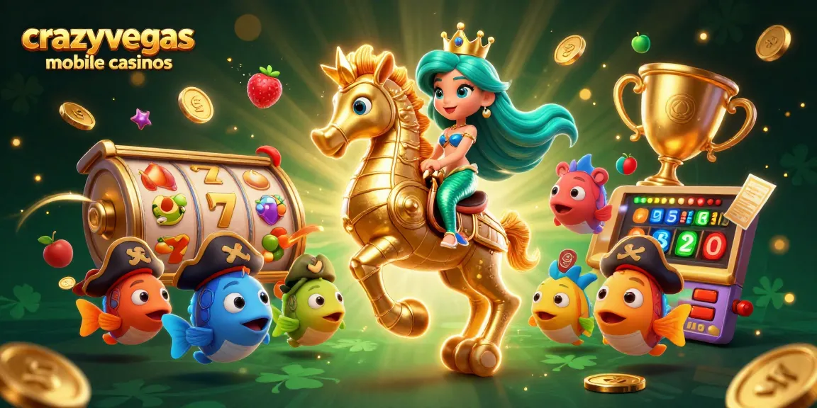 Experience the excitement of crazyvegas mobile casinos with vibrant slot reels and lively characters.