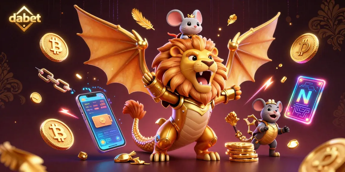 Win big with Dabet at this vibrant 3D casino scene featuring exciting gaming elements.