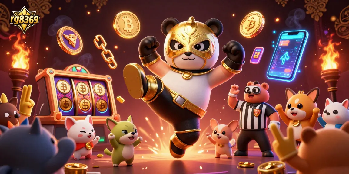 Experience thrilling slots and crypto excitement with rg8369's animated 3D casino scene.