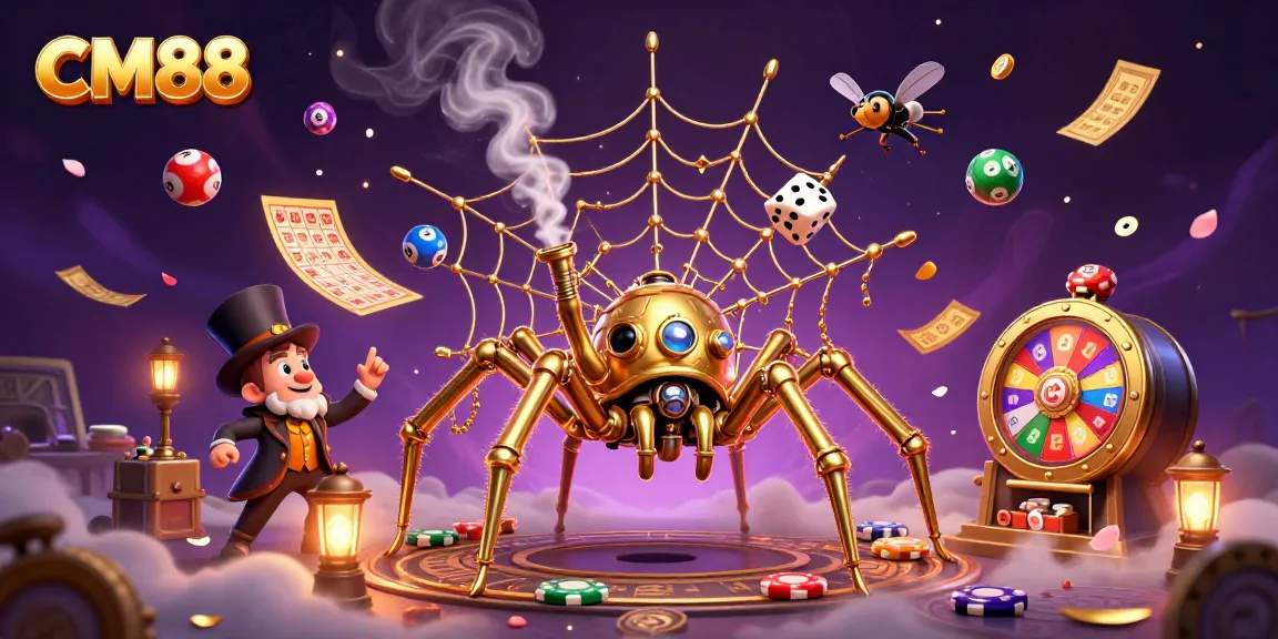 Experience thrilling games at CM88 with vibrant lottery elements and whimsical characters.