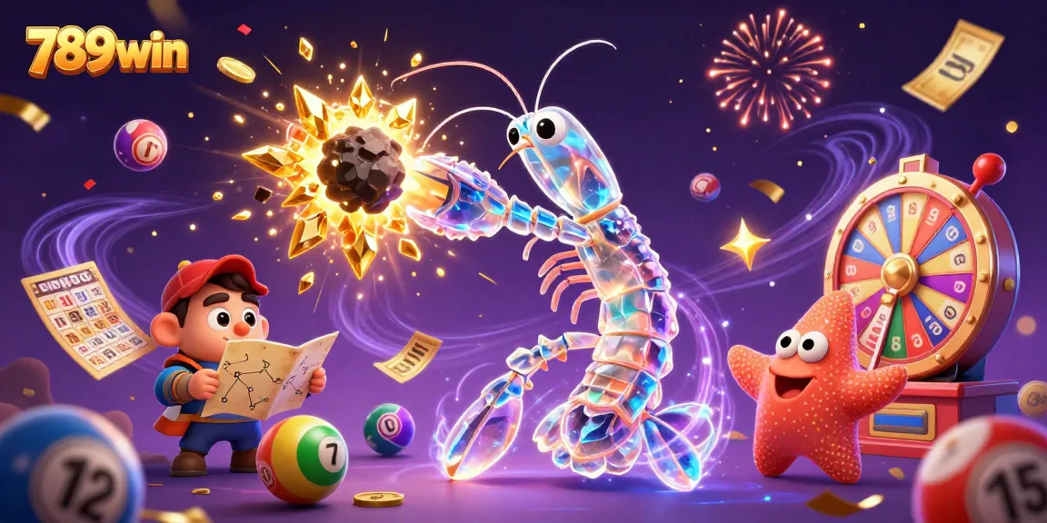 Experience winning moments at 789win with vibrant slots, games, and lottery excitement in a cosmic scene.