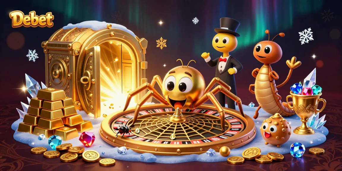Bet on the Debet roulette wheel in this vibrant, dynamic casino scene.