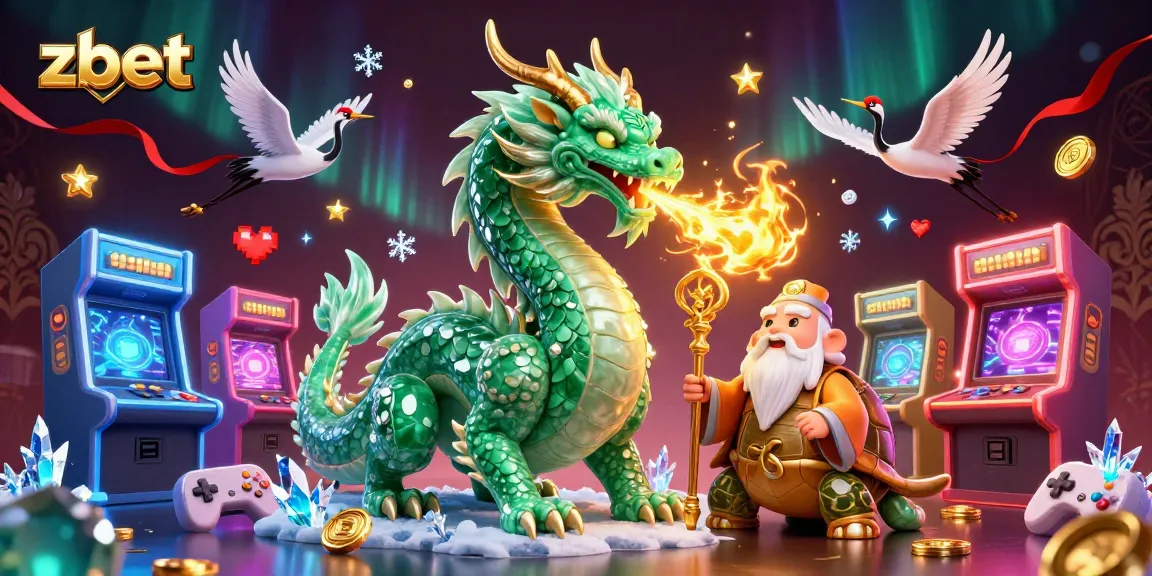 Experience the vibrant world of zbet with a mesmerizing scene featuring dragons and gaming elements.