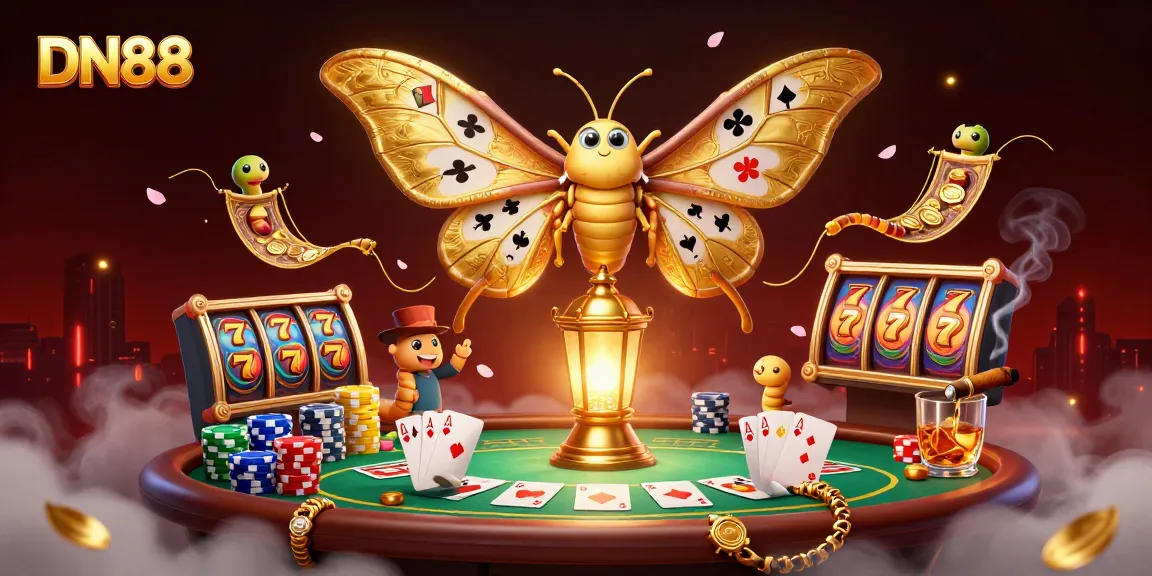 Experience the excitement at DN88 with vibrant casino scenes featuring dynamic gaming action.