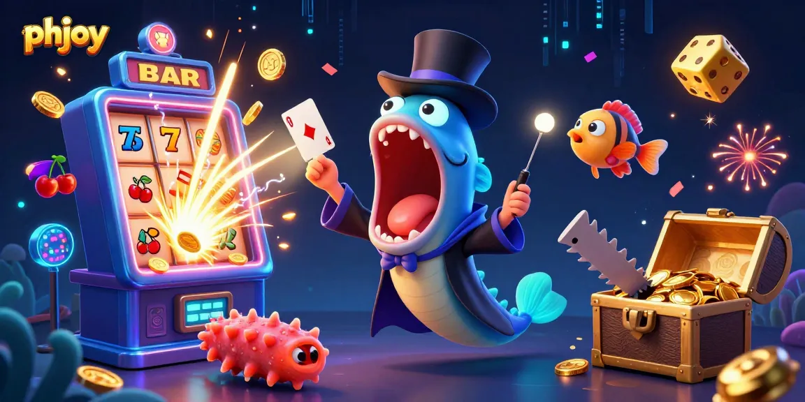 Experience phjoy's magic with a vibrant underwater casino scene featuring lively characters and dynamic gaming elements.