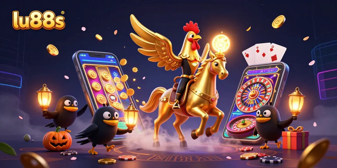 Experience thrilling wins with lu88s in this vibrant casino scene featuring an exciting slot game.