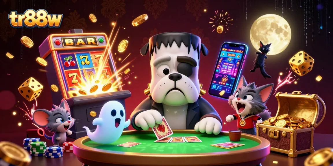 Experience exciting games at tr88w with a lively 3D casino scene featuring colorful characters and elements.