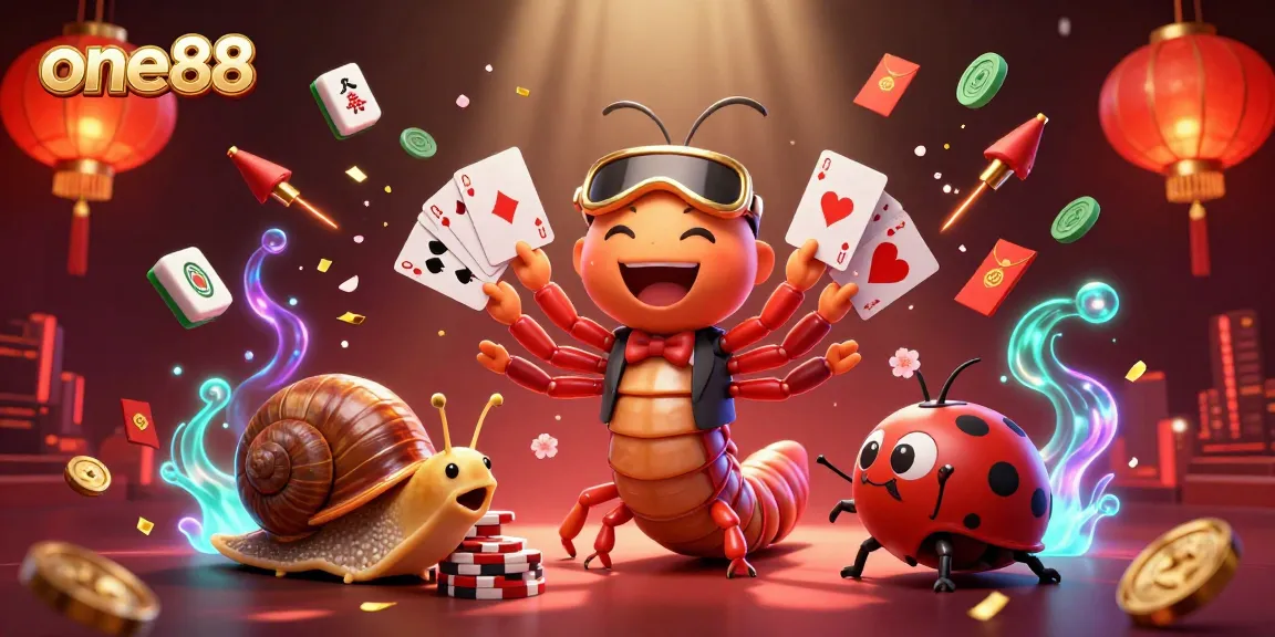 one88 shines as a lively casino scene, showcasing a millipede dealer and captivating game elements.